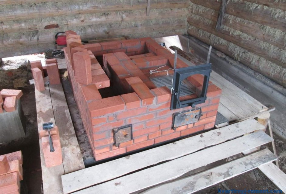 Печь буржуйка из кирпича