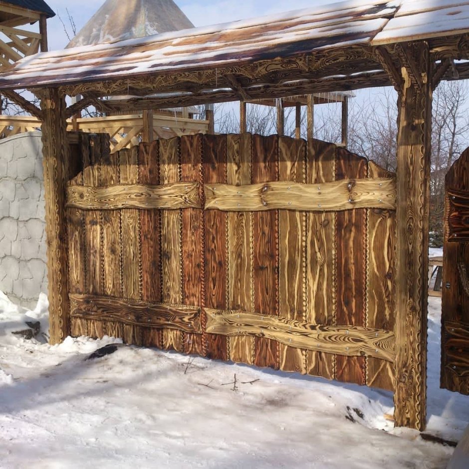 Забор из горбыля