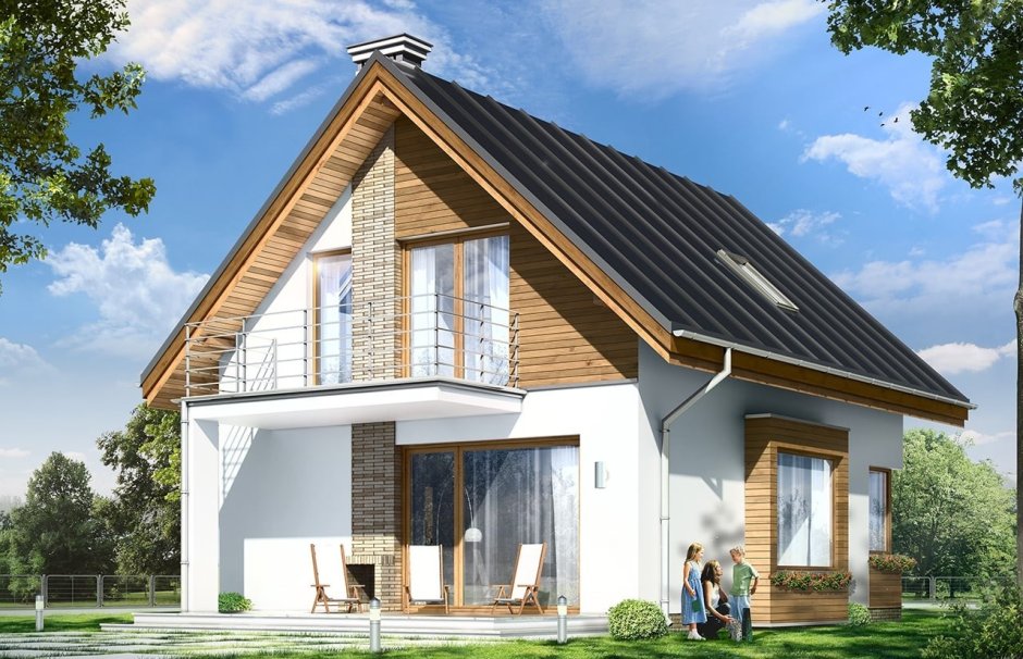 Одноэтажный дом 110 кв,м с мансардой