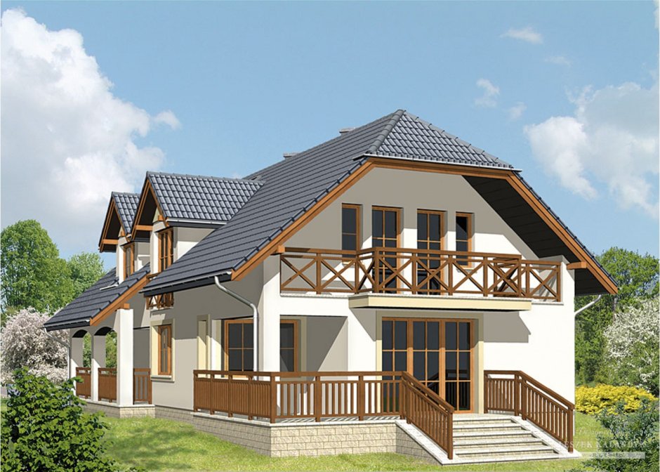 Дом 160м2 двускатная крыша