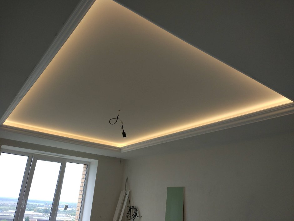 Парящие шторы с подсветкой