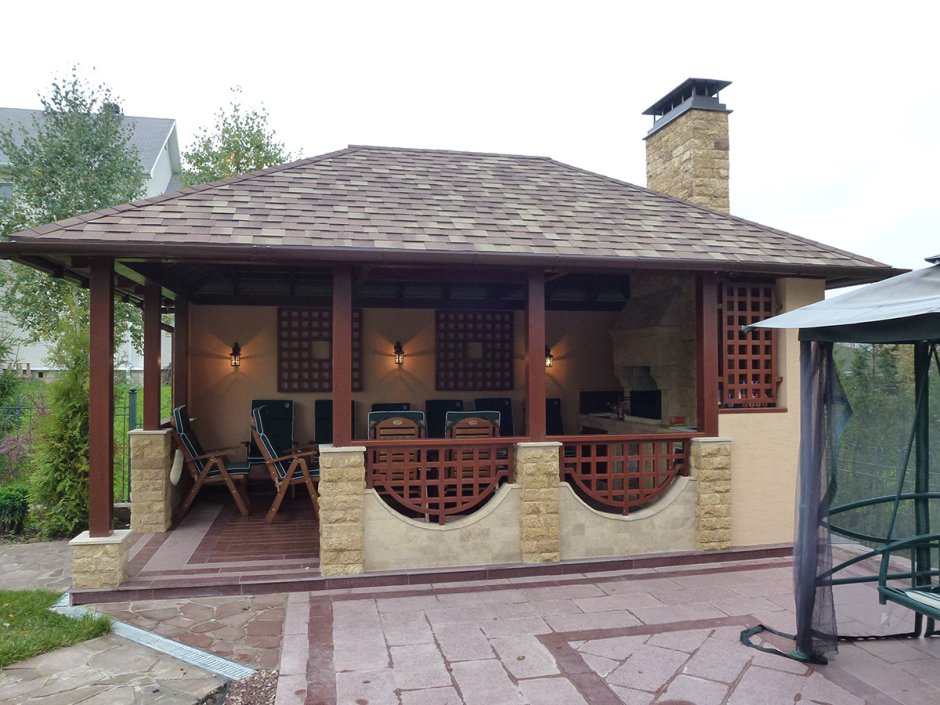 Беседка с печным комплексом