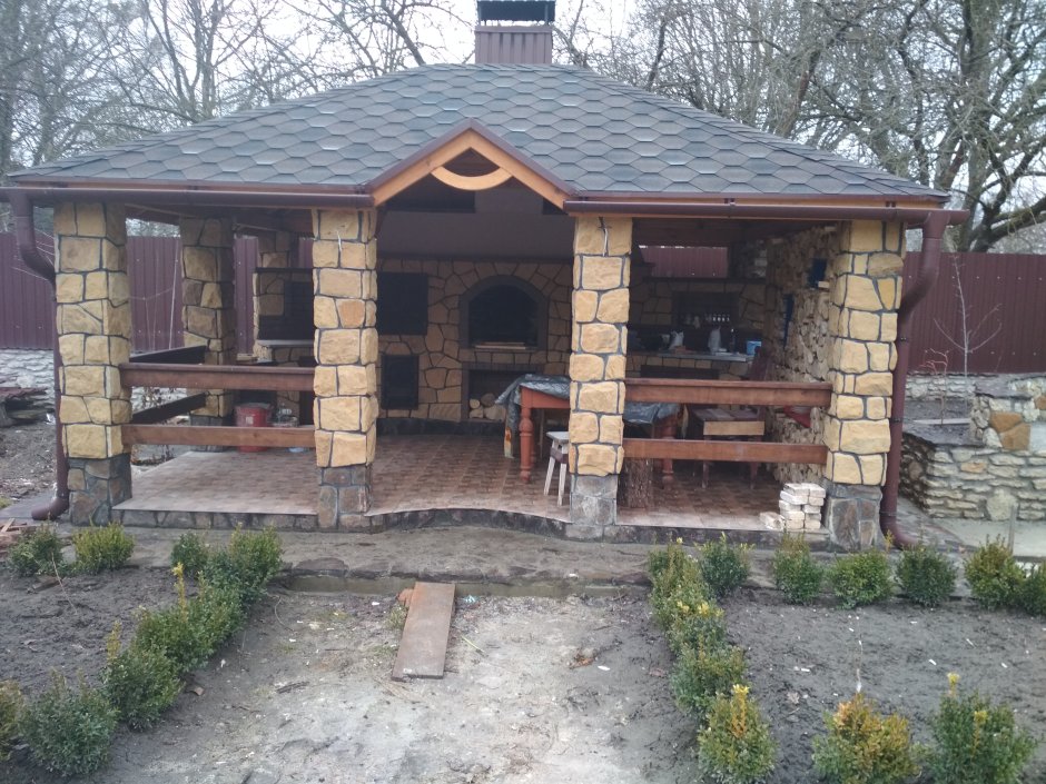 Мангальная зона и зона барбекю