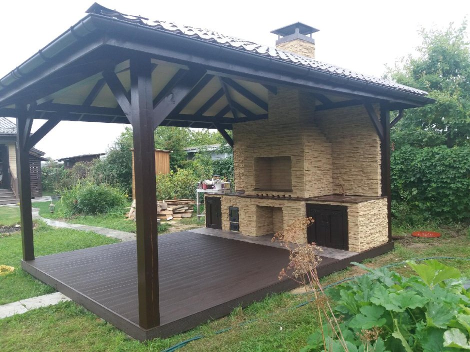 Красивые беседки с мангалом