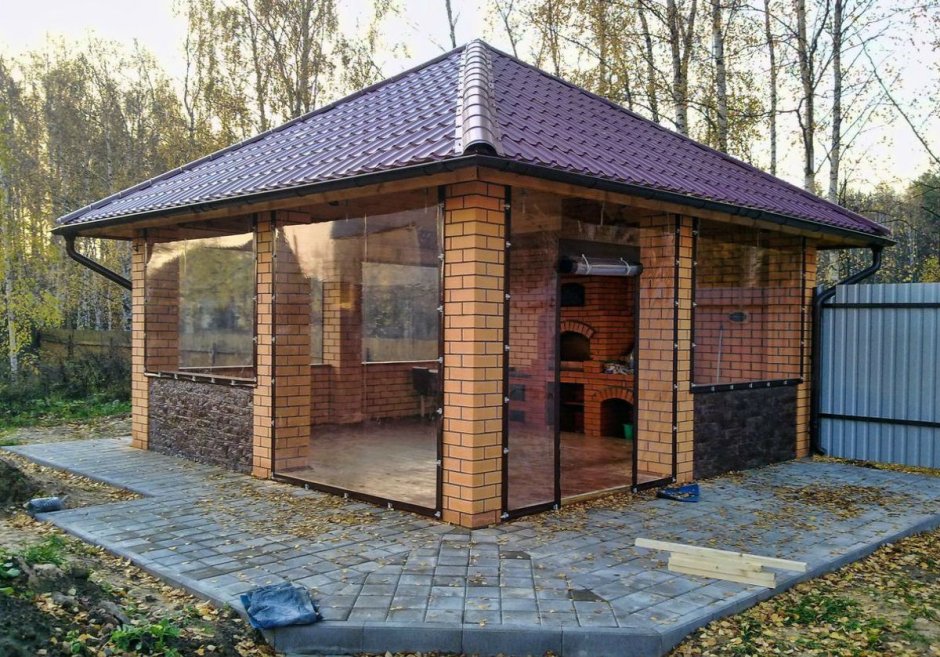 Беседка барбекю, газебо