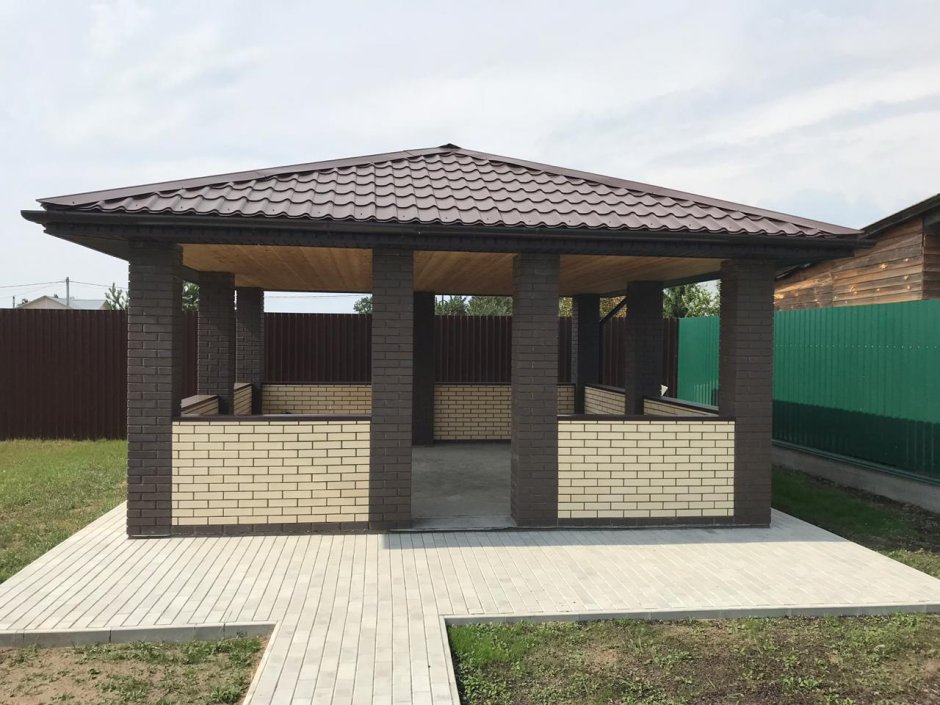 Проекты беседок из кирпича