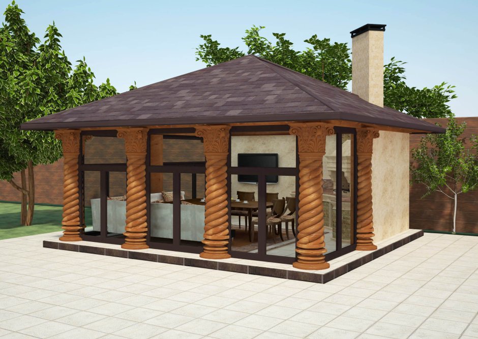 Барбекю на террасе