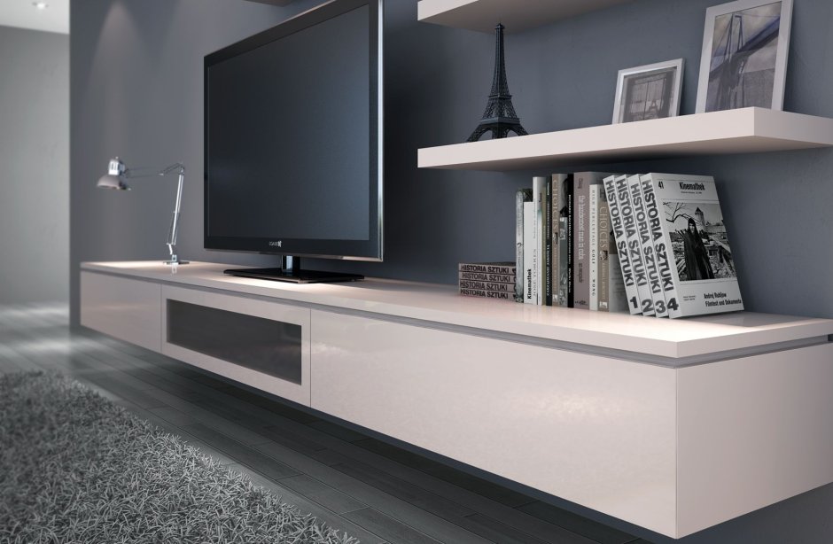 Подвесная тумба под ТВ икеа