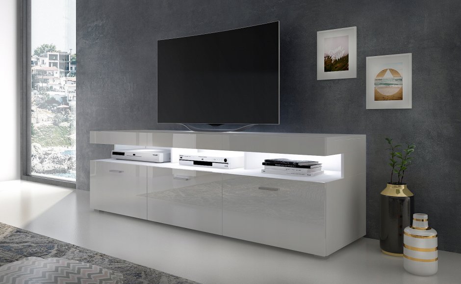 Тумба под ТВ Vancouver тумба под ТВ 180 см белый глянцевый