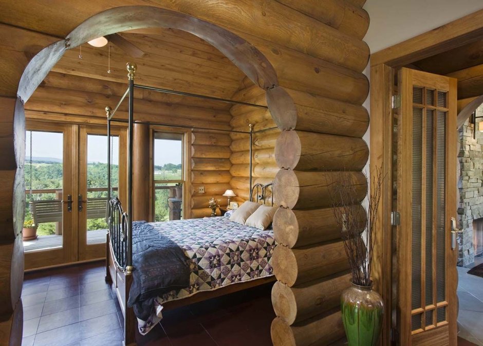 Арка в бревенчатом доме