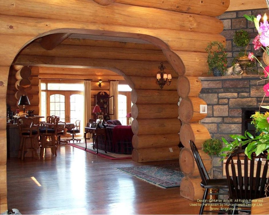 Арка в бревенчатом доме