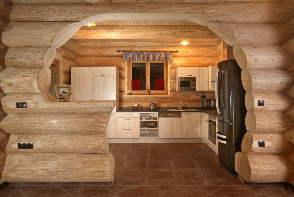 Арка в бревенчатом доме