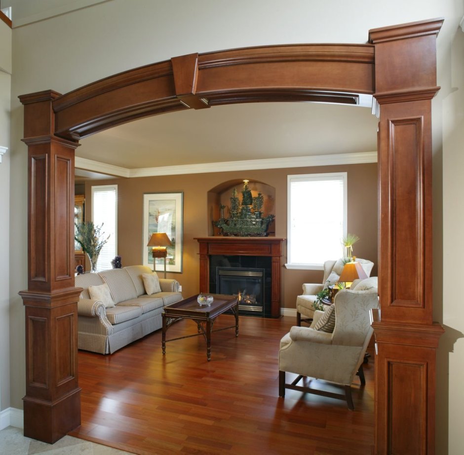 Деревянные арки в интерьере