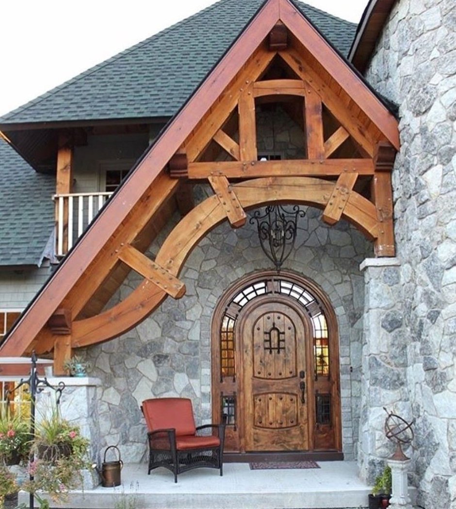 Арка на кухню в деревянном доме