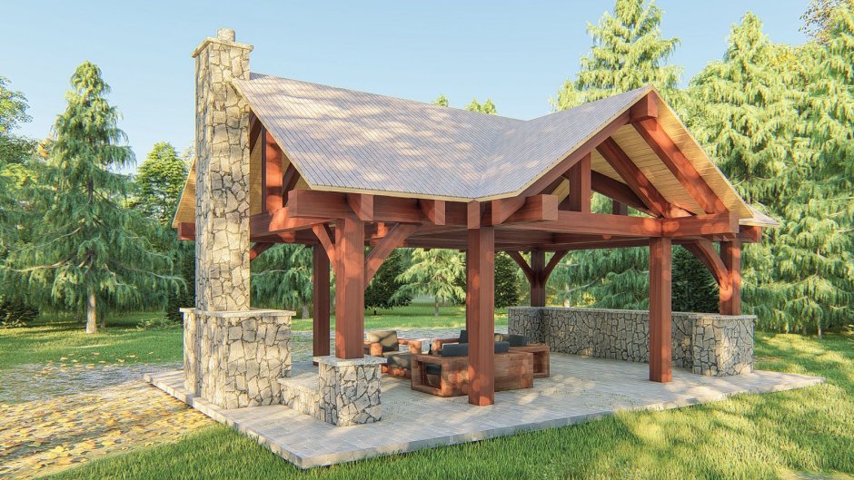 Беседки Тимбер фрейм и фахверк