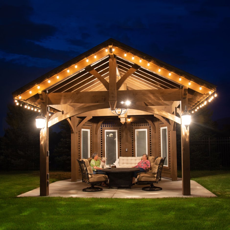 Беседка в стиле Тимбер фрейм