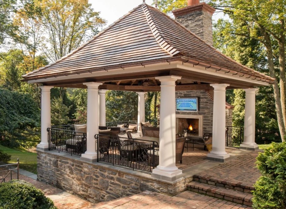 Беседка в стиле Райта