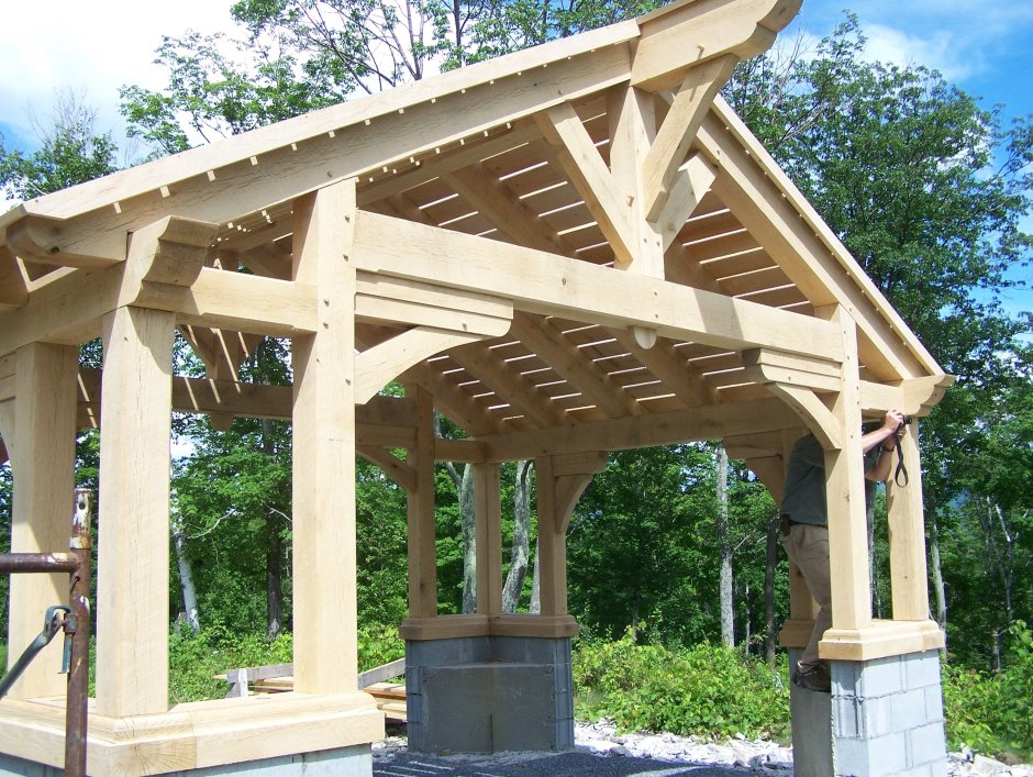 Беседка в стиле Тимбер фрейм