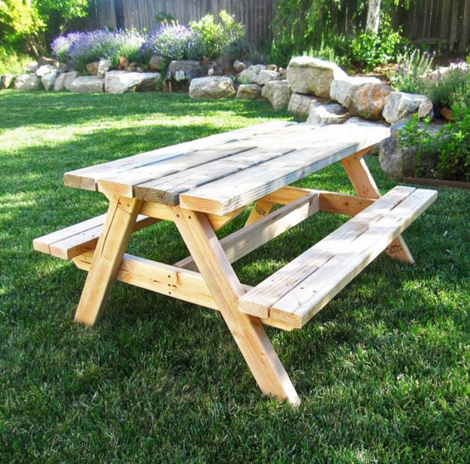 Стол с лавками для дачи