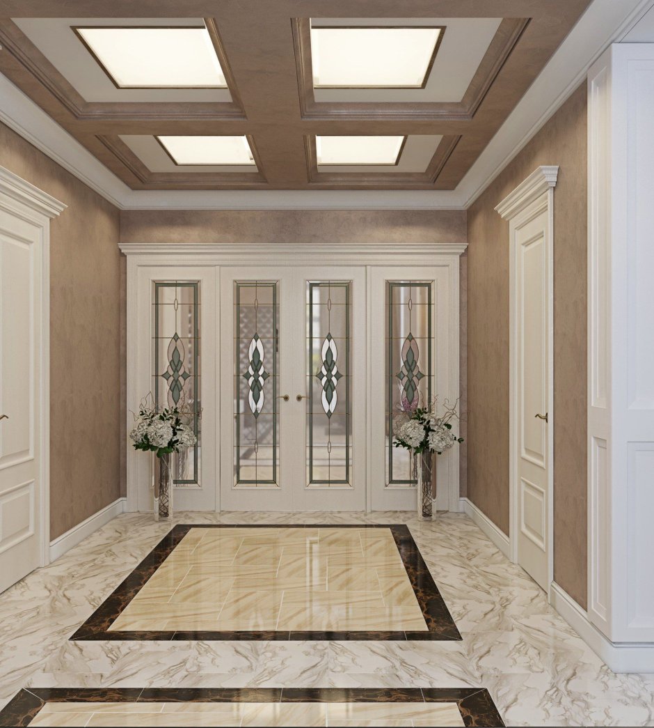 Прихожая в частном доме классика