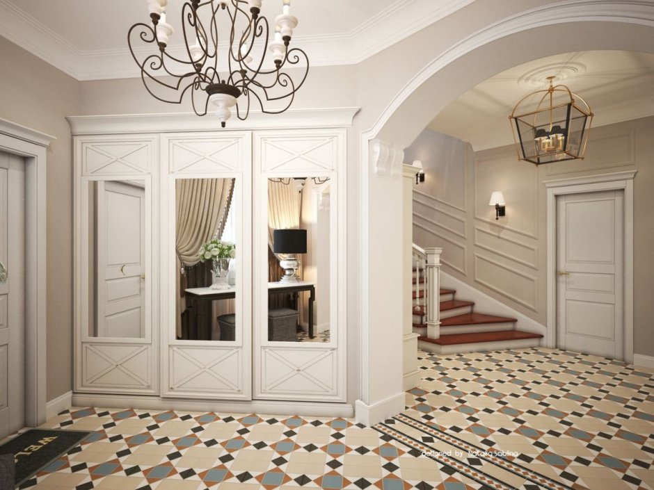 Интерьер прихожей в классическом стиле