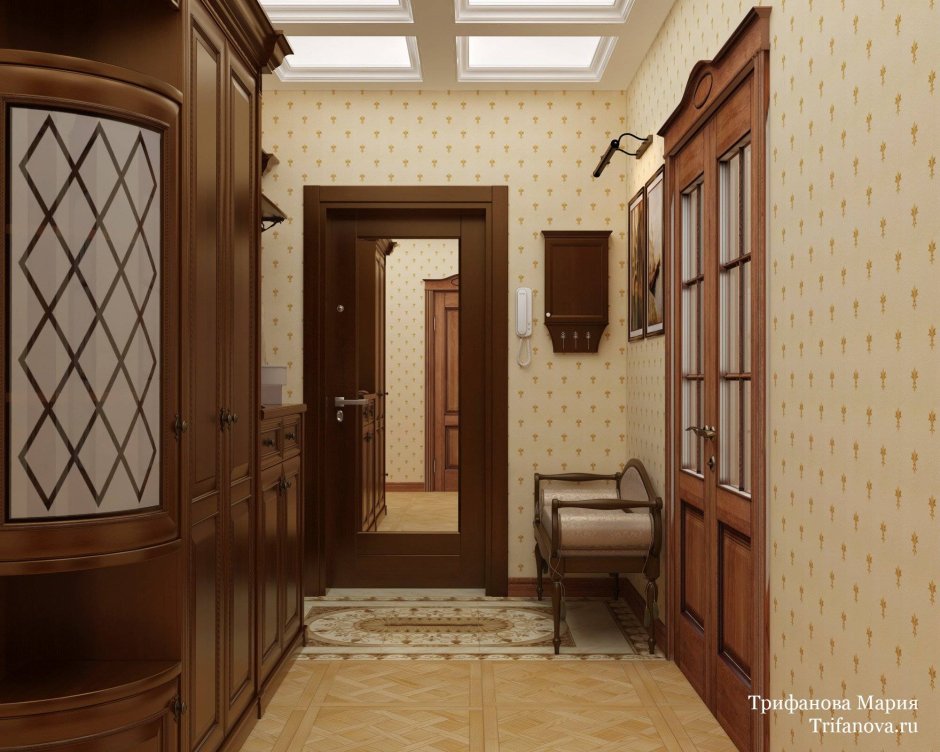 Интерьер коридора в частном доме