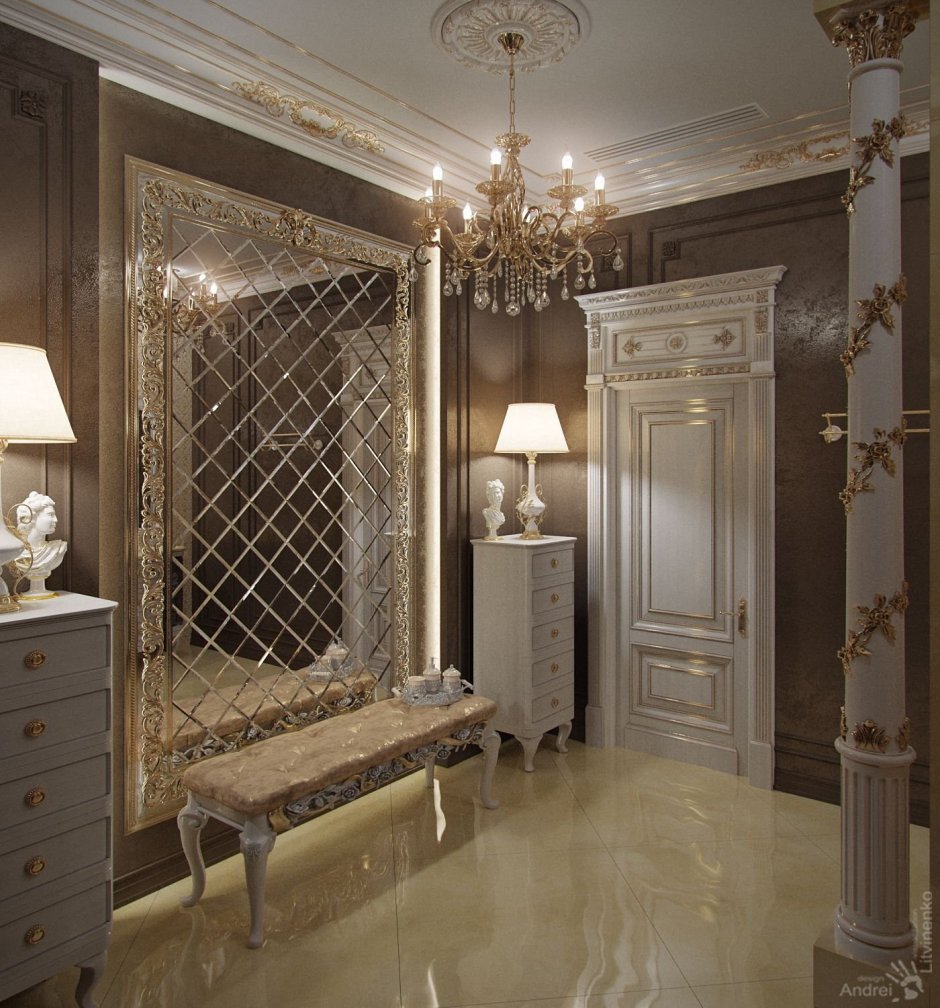 Прихожая в стиле рококо