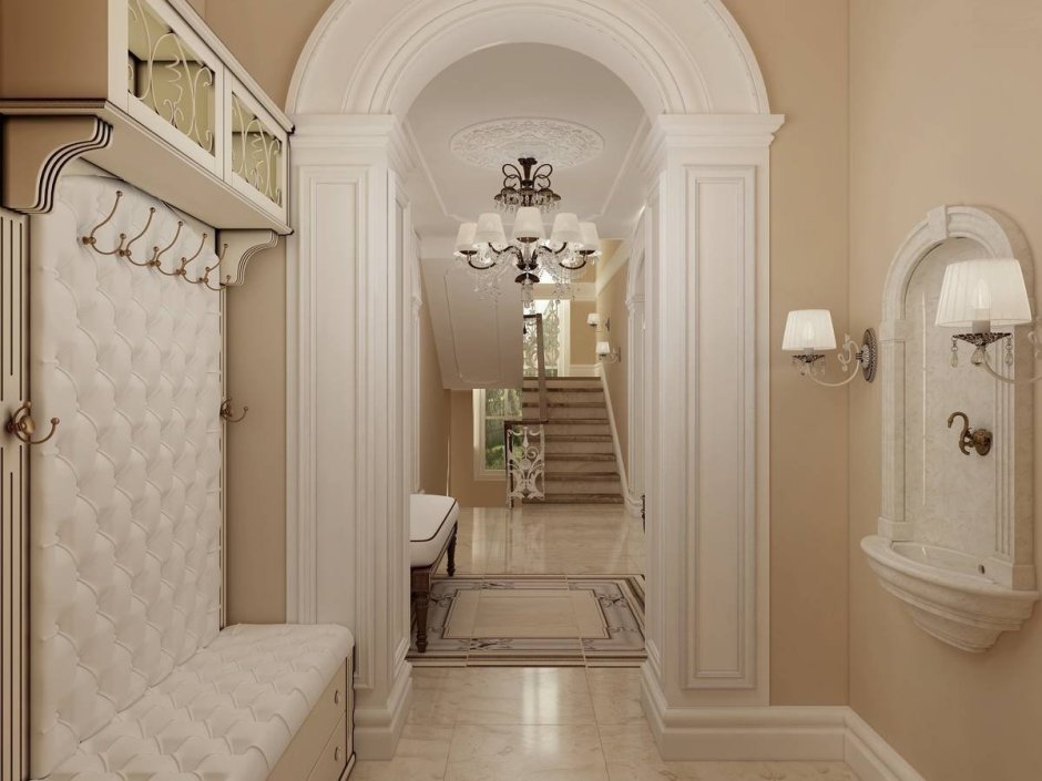 Маленькая прихожая в классическом стиле