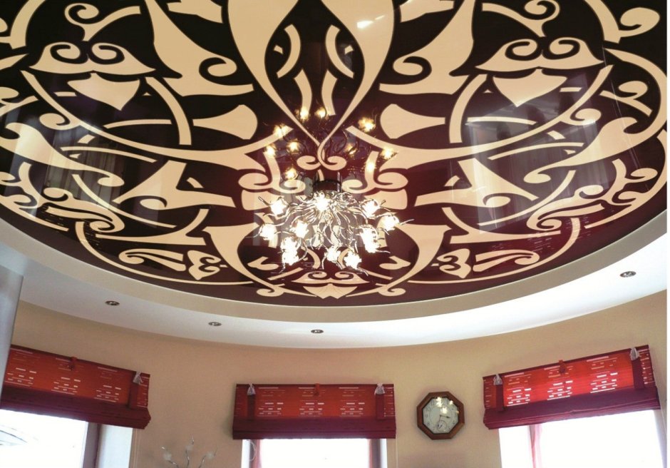 Натяжные потолки с рисунком