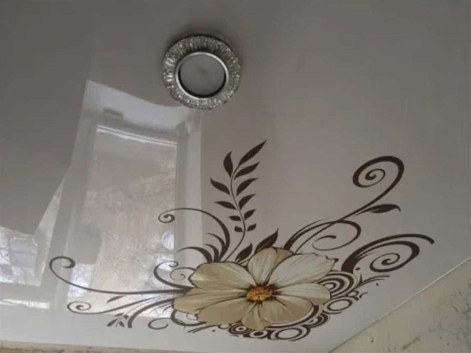 Натяжные потолки с узорами