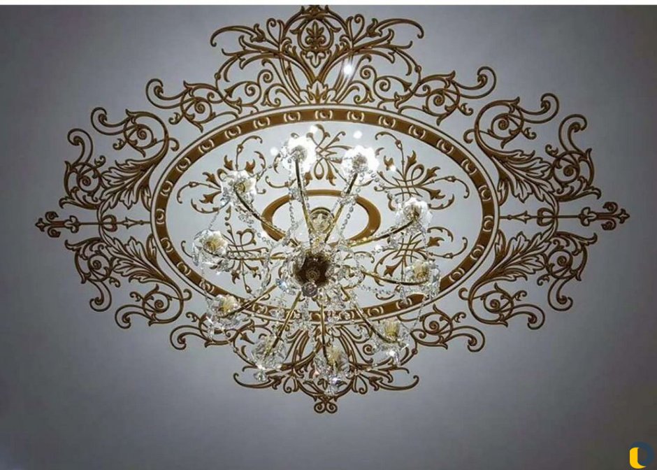 Глянцевый потолок с рисунком