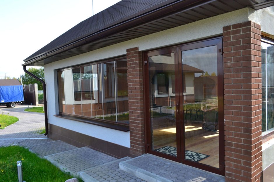 Шторы на дверь на террасу