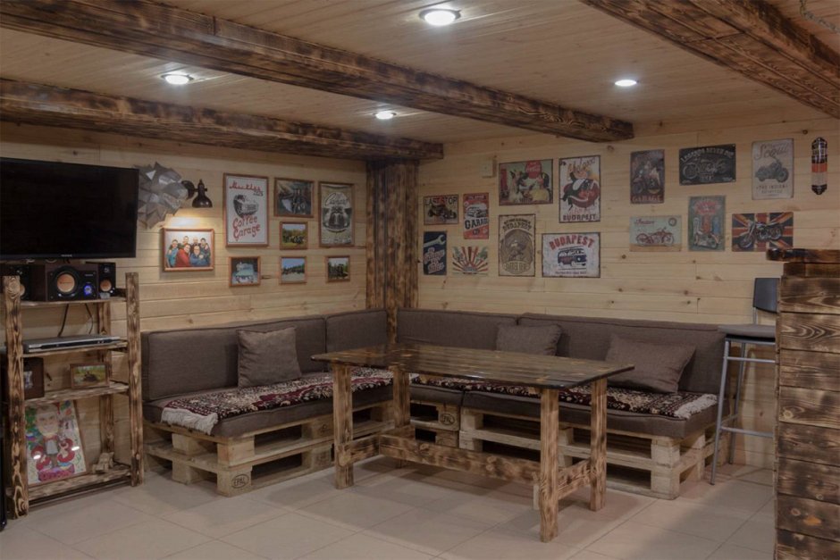 Обустройство гаража для отдыха