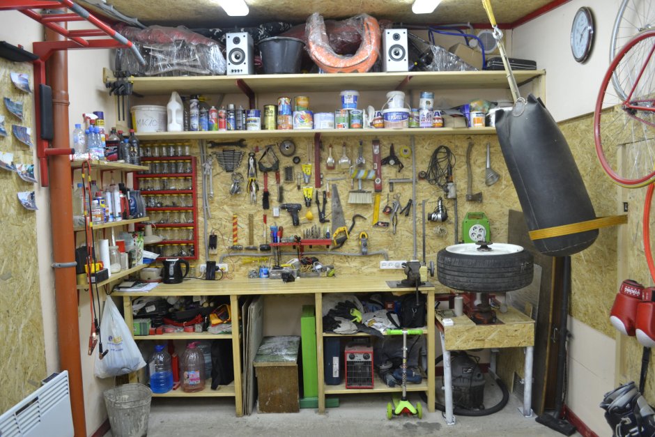 Внутреннее обустройство сарая