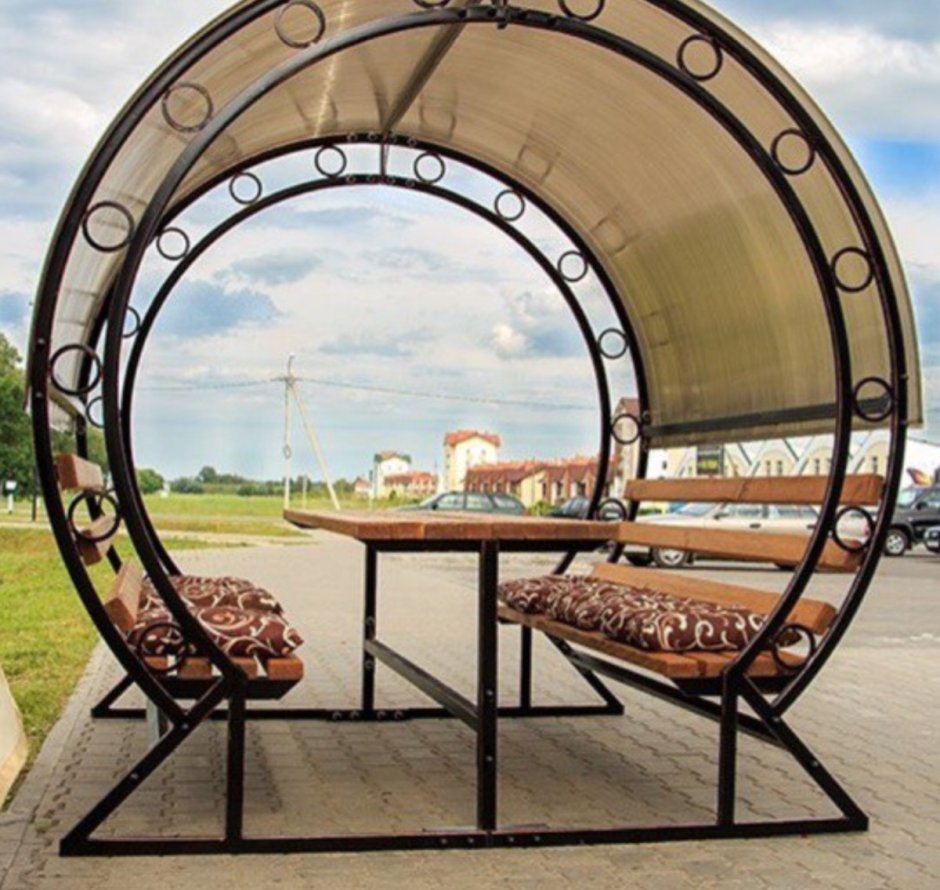 Круглая беседка из поликарбоната