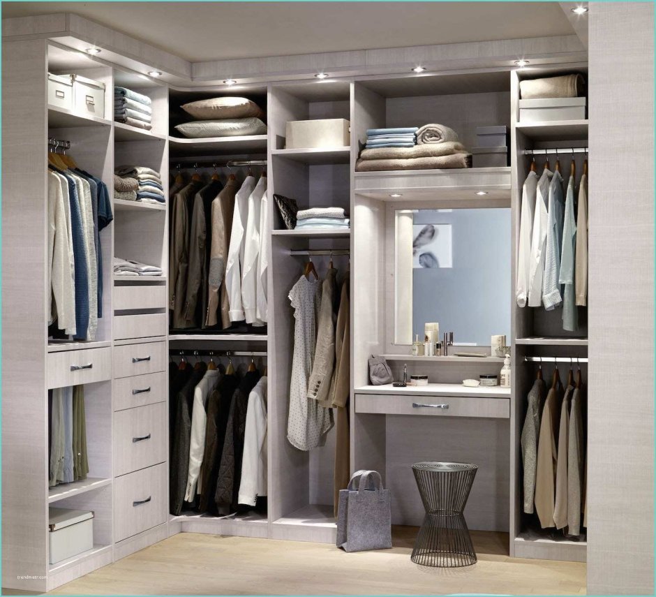 Наполнение гардеробной комнаты