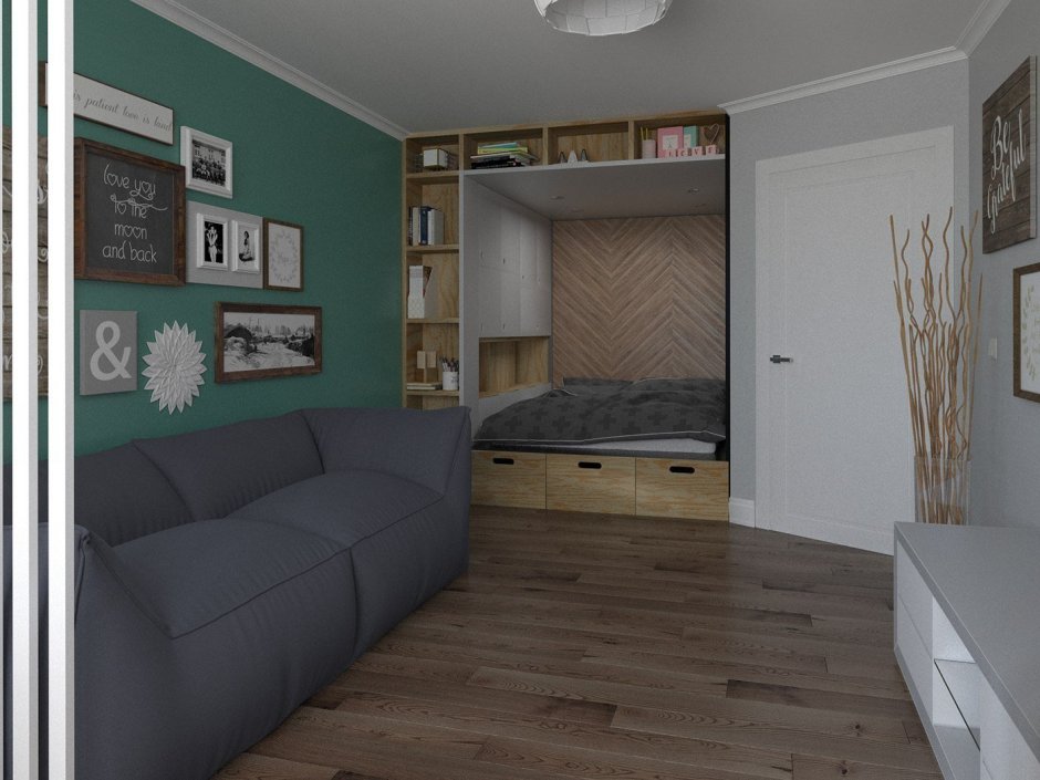 Однокомнатная квартира с нишей