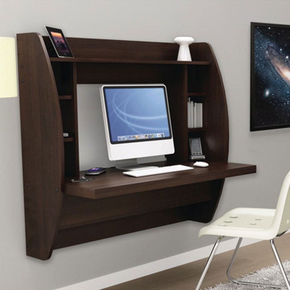 Полки для компьютерного стола на стену