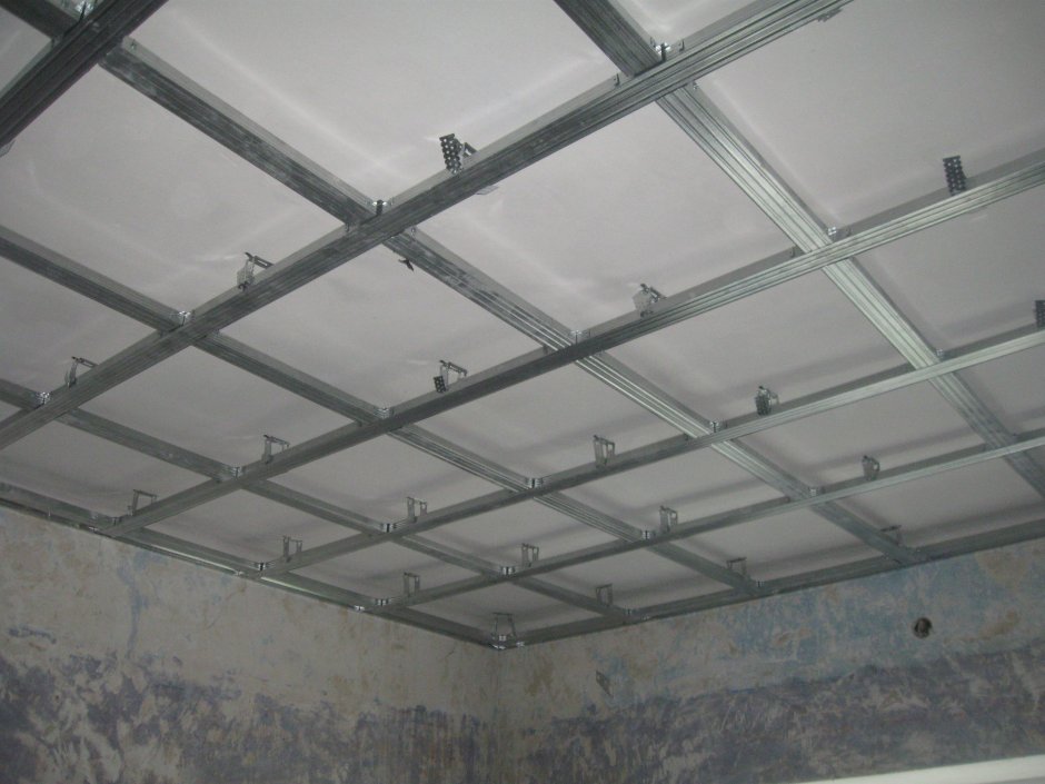 Потолочный блок ГКЛ на каркасе п112