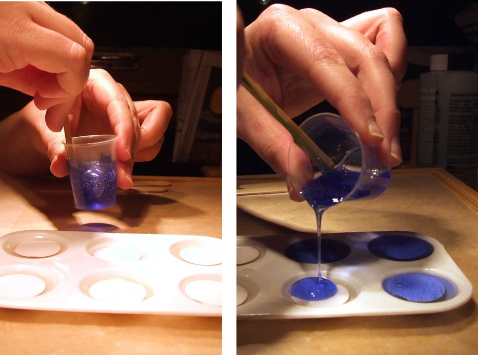 Столик с ракушками в эпоксидной смоле