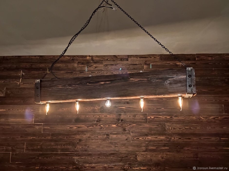 Светильник из бруса 100х100