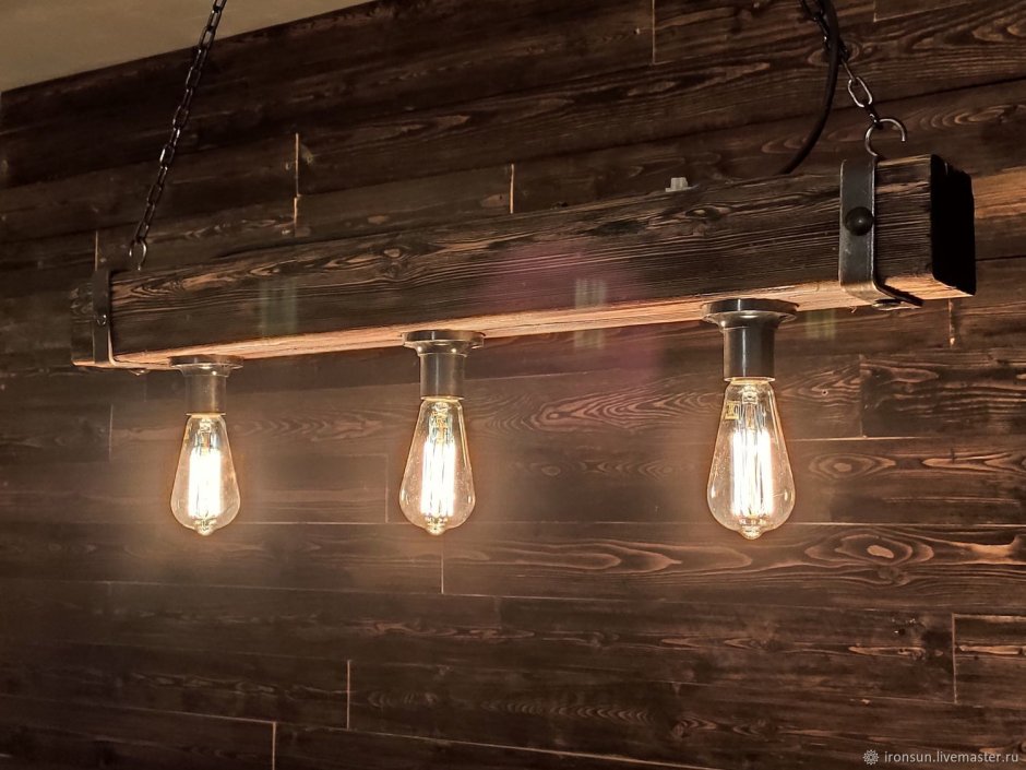 Светильник лофт брус