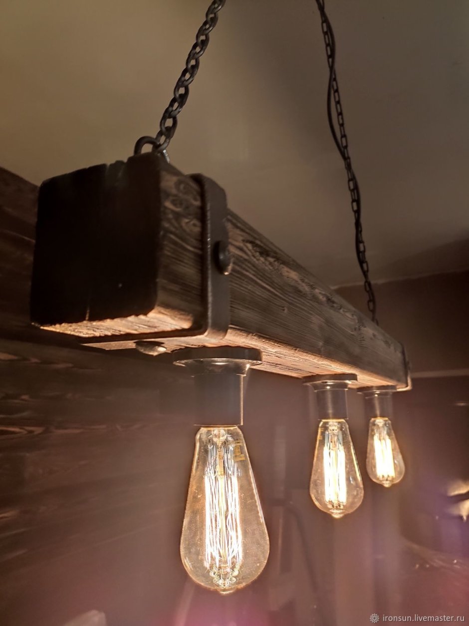 Светильник из бруса