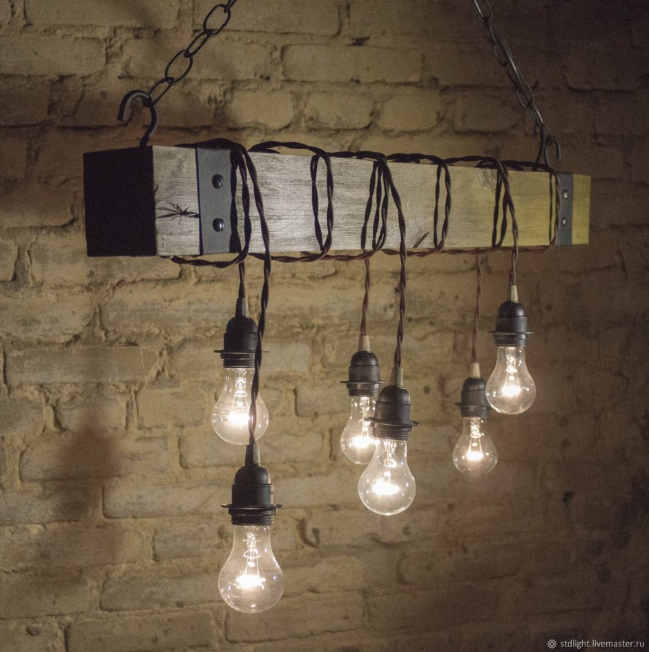 Светильник из бруса