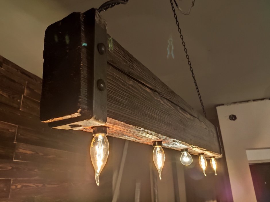 Светильник лофт брус