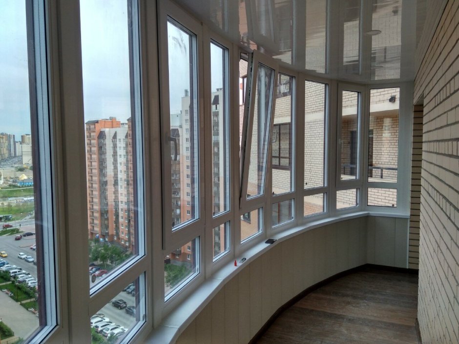Остекление балкона снизу Глухарь