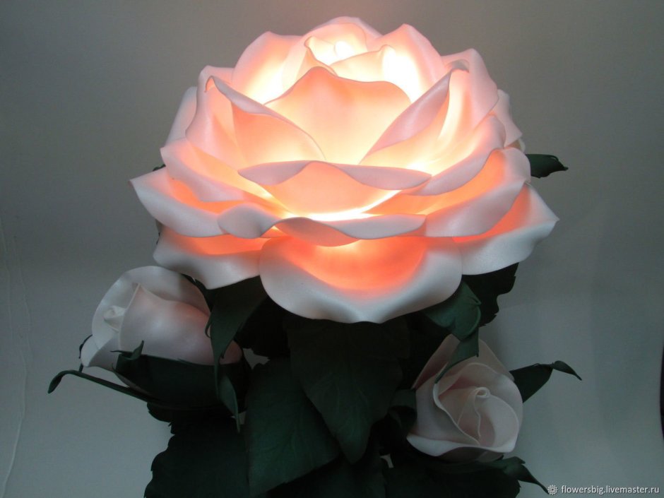 Роза светильник из изолона мастер