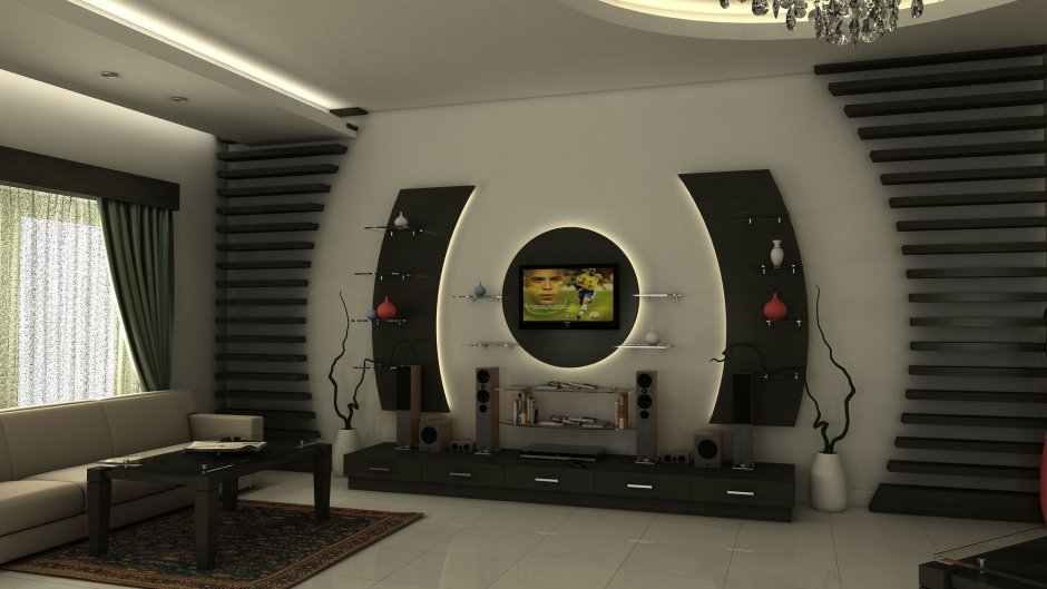 Ниша под телевизор круглая