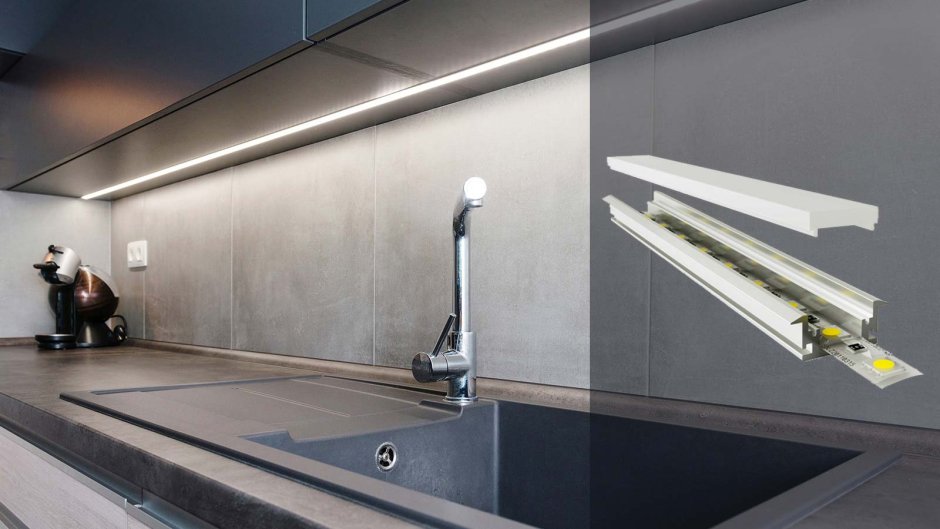 Светильник линейный сенсорный Gauss 2.5 Вт 300 мм, цвет серебристый