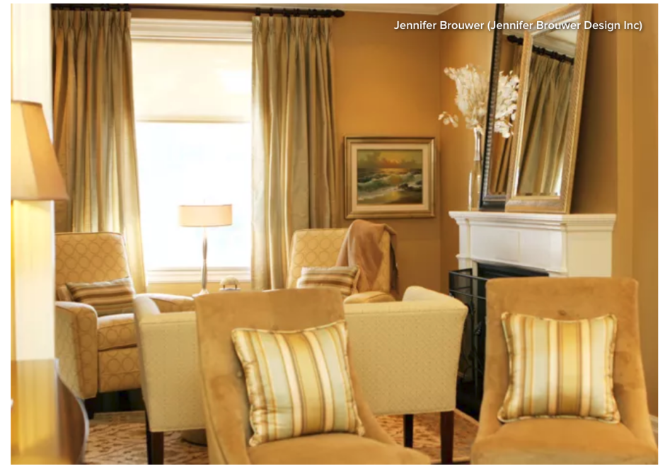 Цвет охра в интерьере